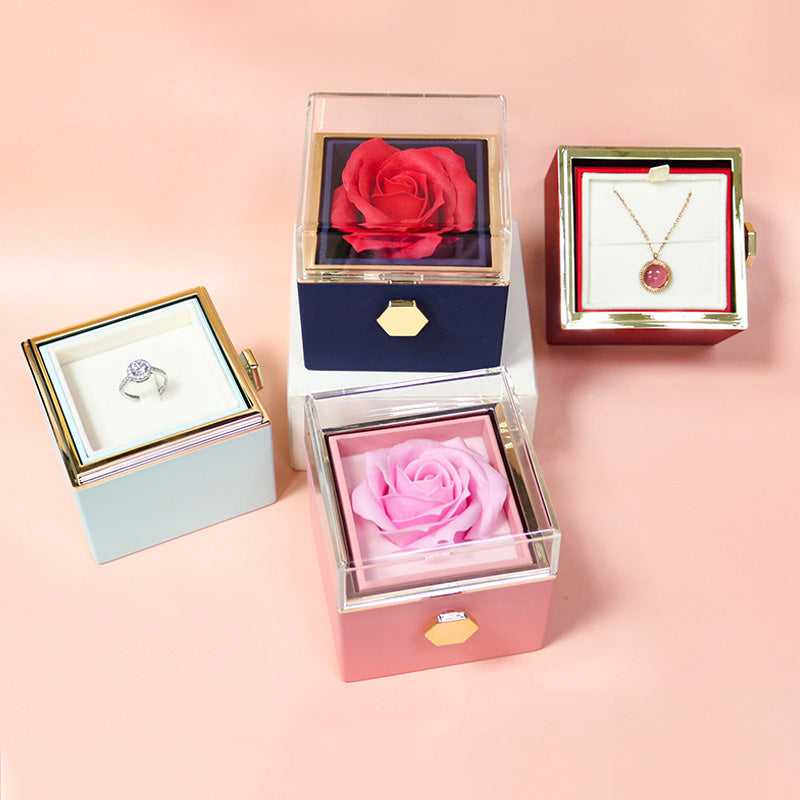 The Petal & Plush Forever Rose Jewelry Box