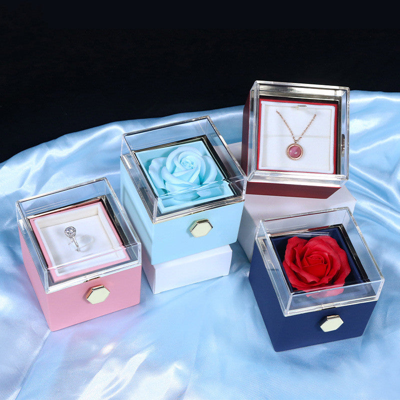 The Petal & Plush Forever Rose Jewelry Box