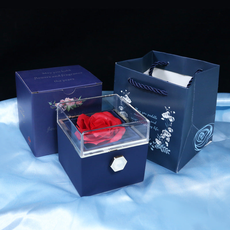 The Petal & Plush Forever Rose Jewelry Box