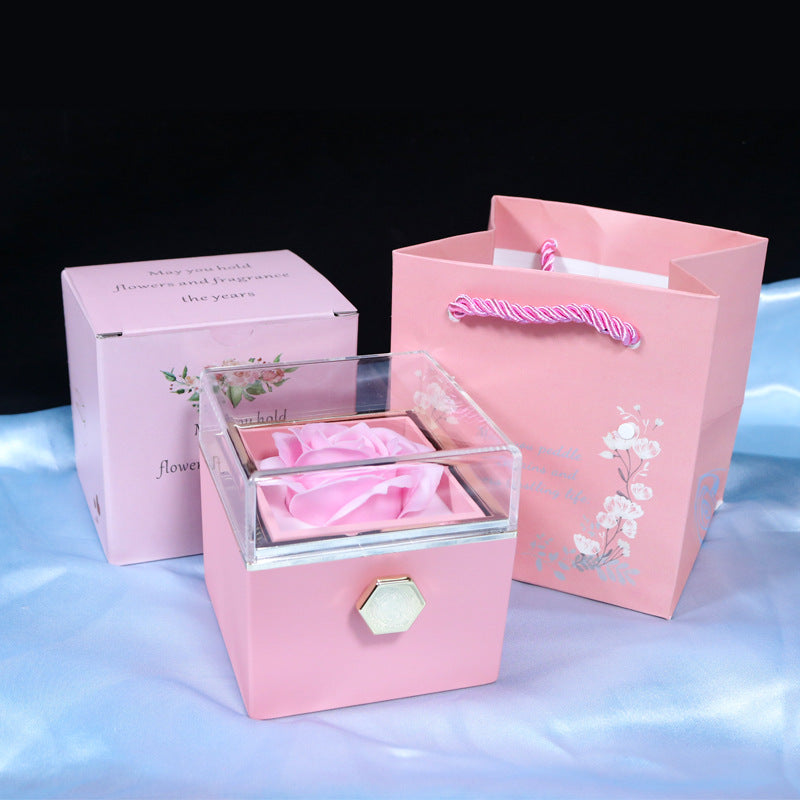 The Petal & Plush Forever Rose Jewelry Box